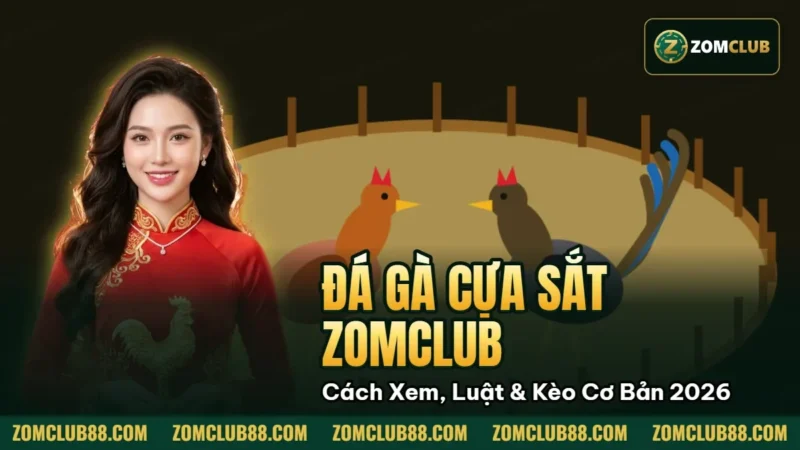 Hình minh họa bài viết: Đá Gà Cựa Sắt Zomclub Cách Xem, Luật & Kèo Cơ Bản 2026